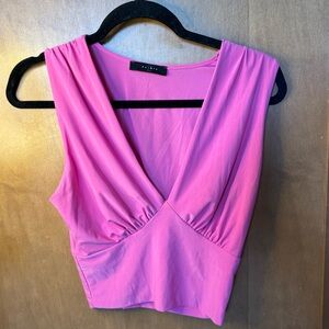 Pink Plunge Top - Medium